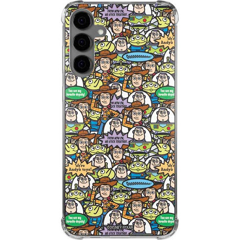 Disney Toy Story Characters Collage Pattern Galaxy S24 Plus Clear Case